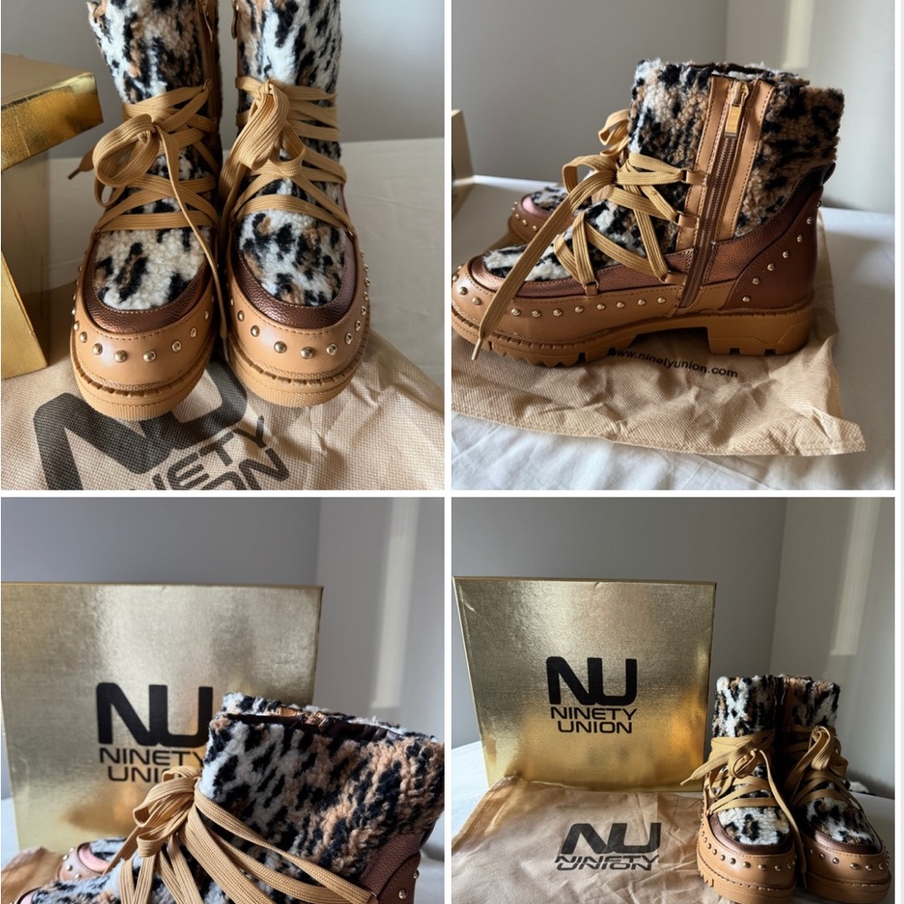 Women's Brown and Black Boots